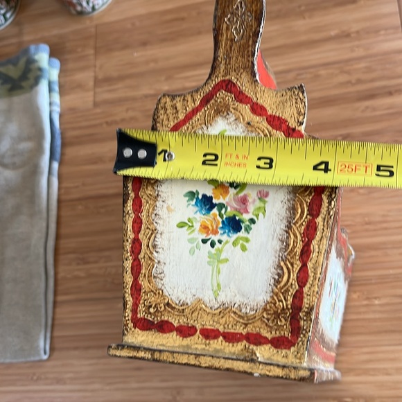 Italian Florentine Gilded Wood Letter Holder Desk Caddy. Good vintage condition. - Picture 8 of 8